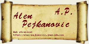 Alen Pejkanović vizit kartica